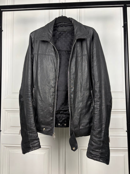 Chrome Hearts Fleur Waxed Carmalita Moto Jacket