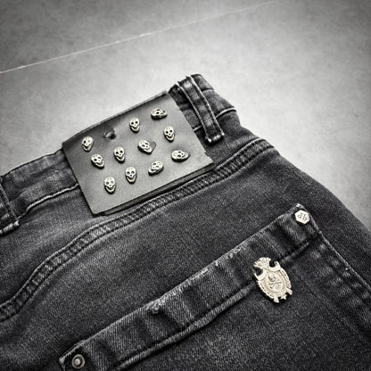Philipp plein skull patch denim