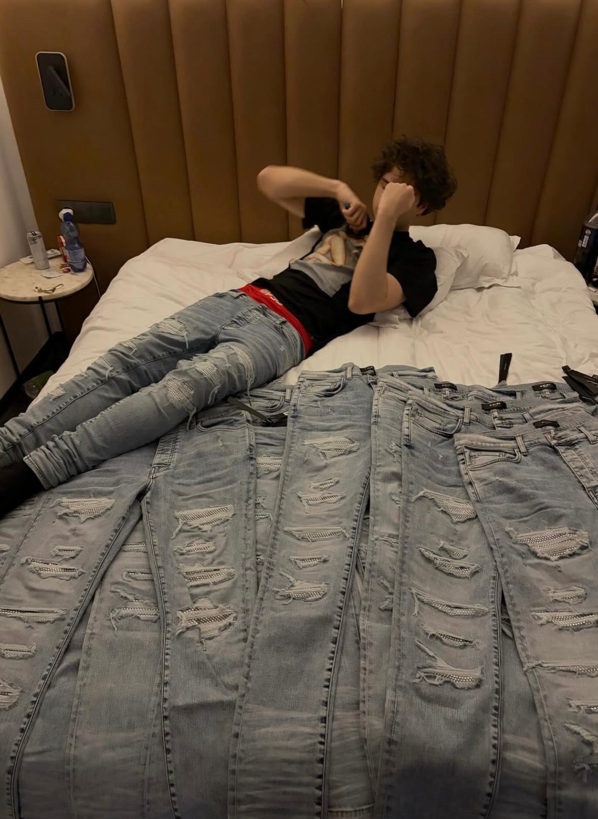 Amiri x Swarovski Denim