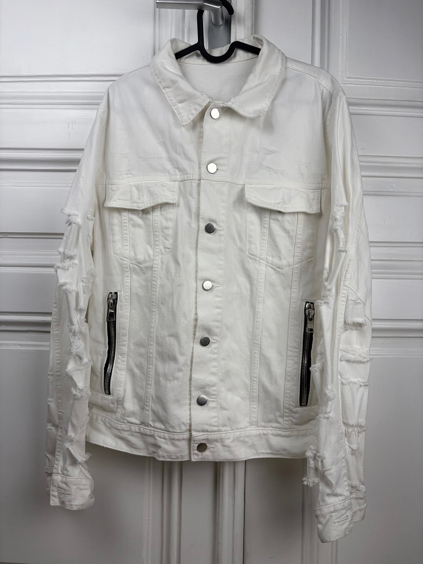 Balmain decarnin era slashed denim jacket
