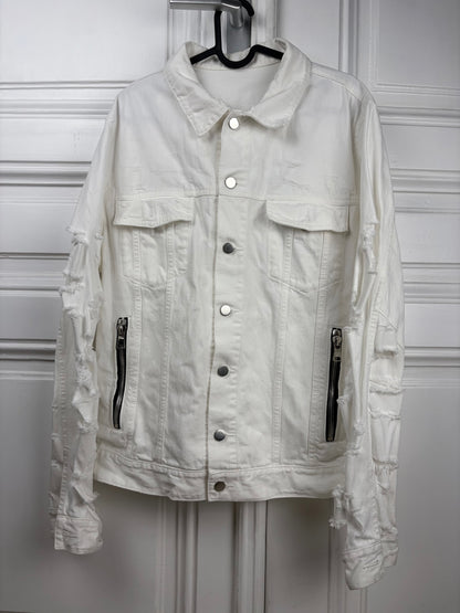 Balmain decarnin era slashed denim jacket