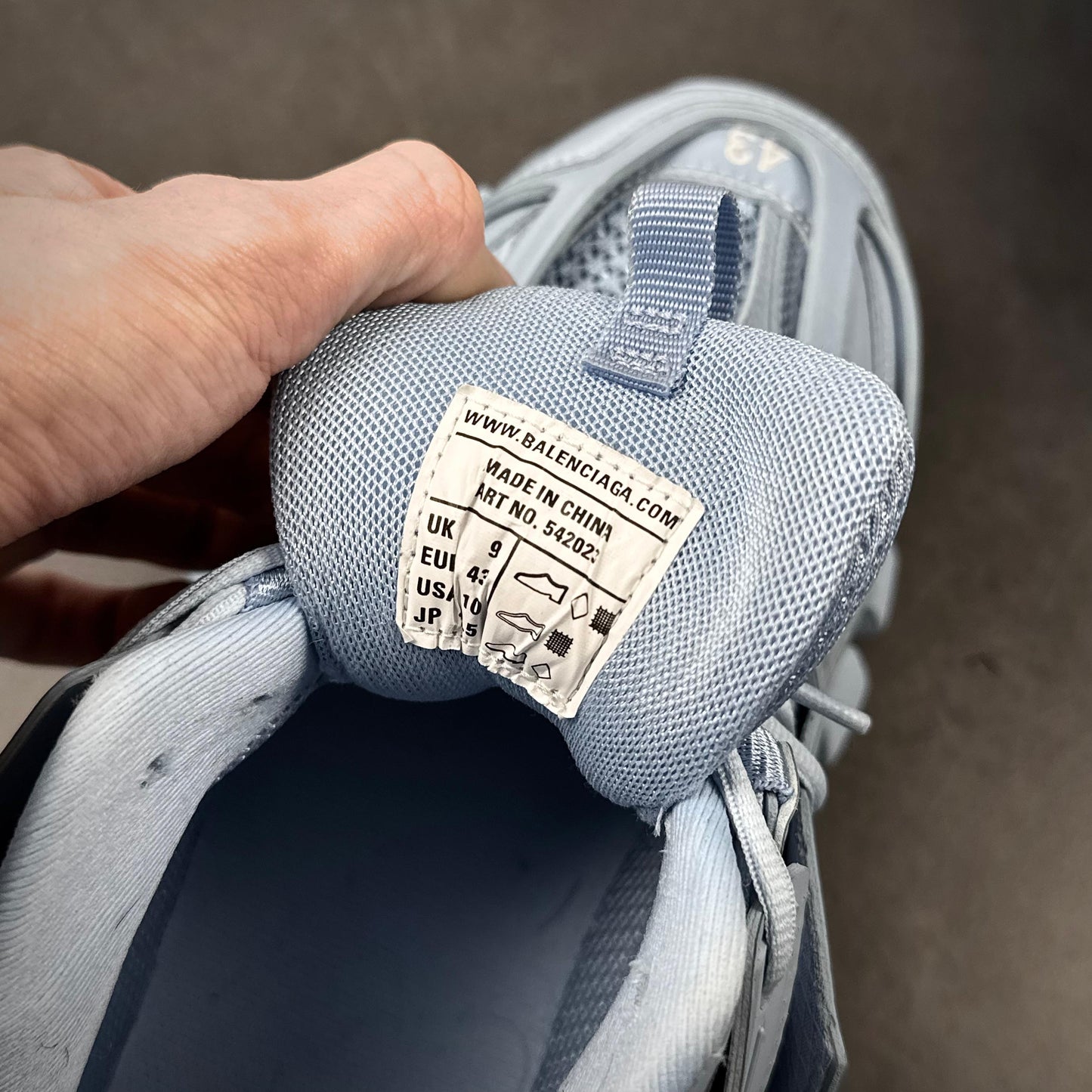 Balenciaga Tracks baby blue