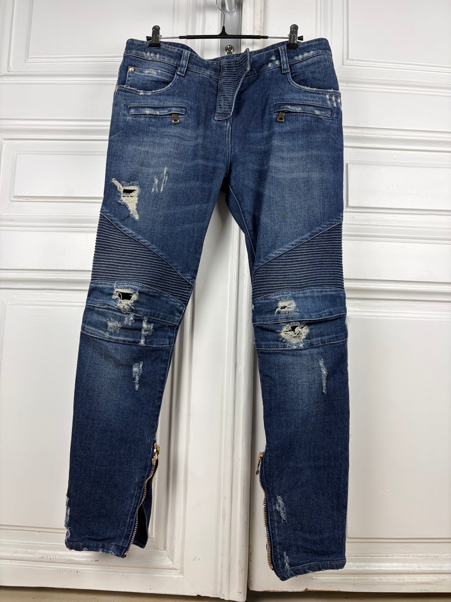 Balmain Crash Biker Denim