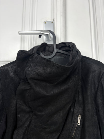 Rick Owens suede classic biker jacket