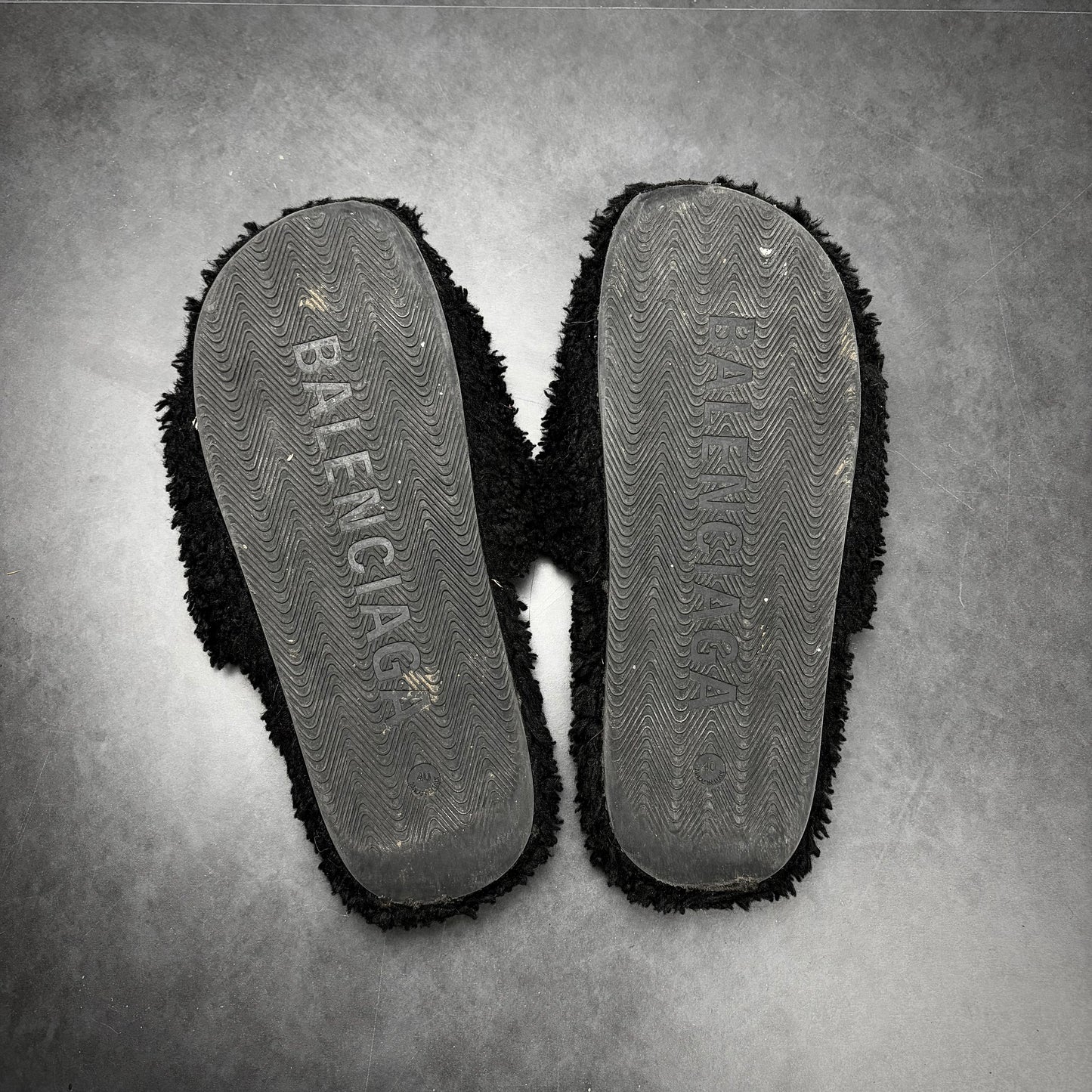 Balenciaga Fur Slides
