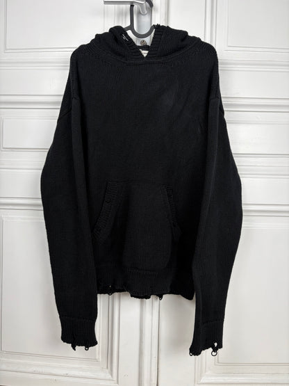 Saint Laurent Distressed Knit Hoodie
