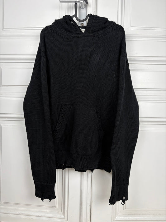Saint Laurent Distressed Knit Hoodie
