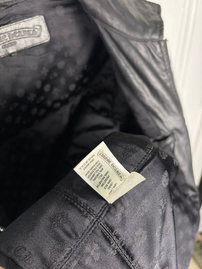 Chrome Hearts Fleur Waxed Carmalita Moto Jacket