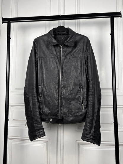 Chrome Hearts Fleur Waxed Carmalita Moto Jacket