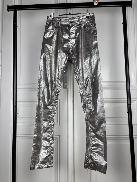 Rick Owens Sample Olmar & Mirta Silver Torrence Cut Pants