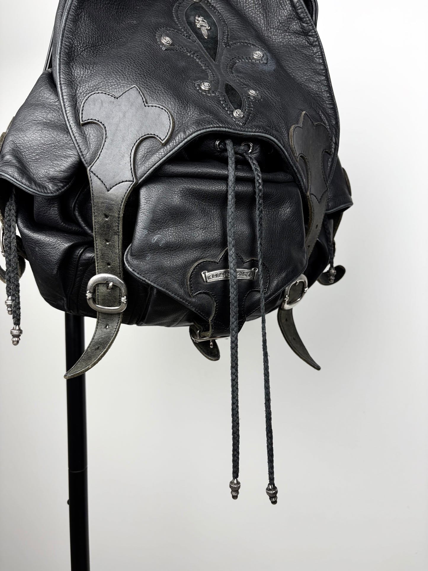 1/1 Chrome Hearts XL 5 Buckle Gunslinger Dagger Leather Backpack