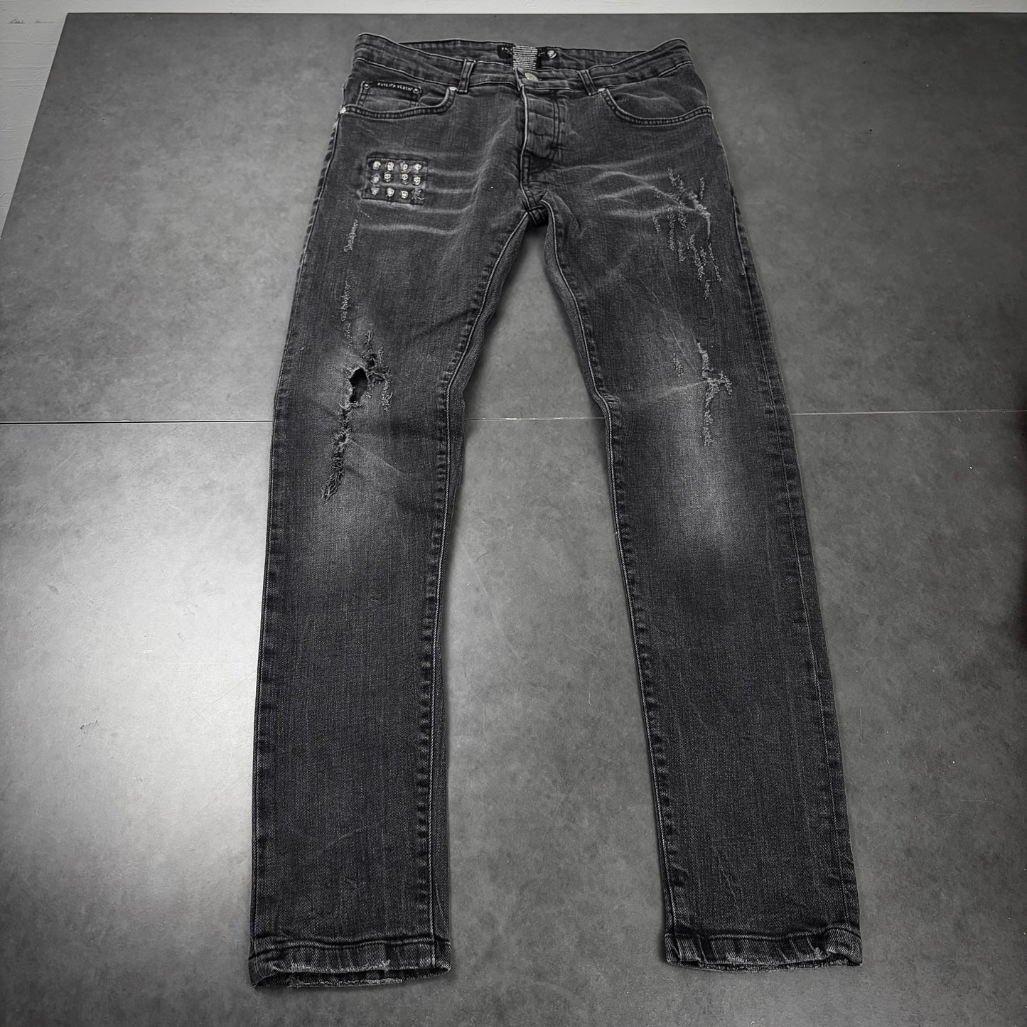 Philipp plein skull patch denim