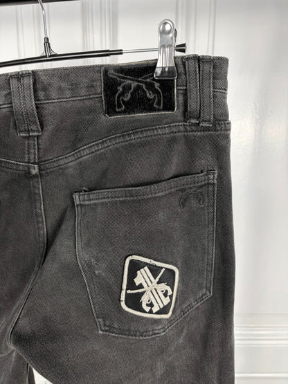 Roar patched denim
