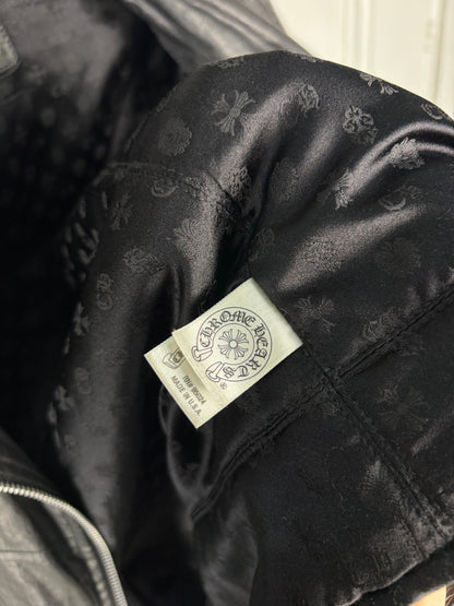 Chrome Hearts Fleur Waxed Carmalita Moto Jacket