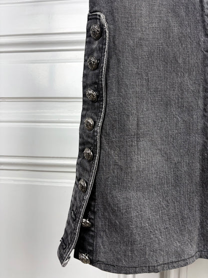 Balmain AW10 flared napoleon denim