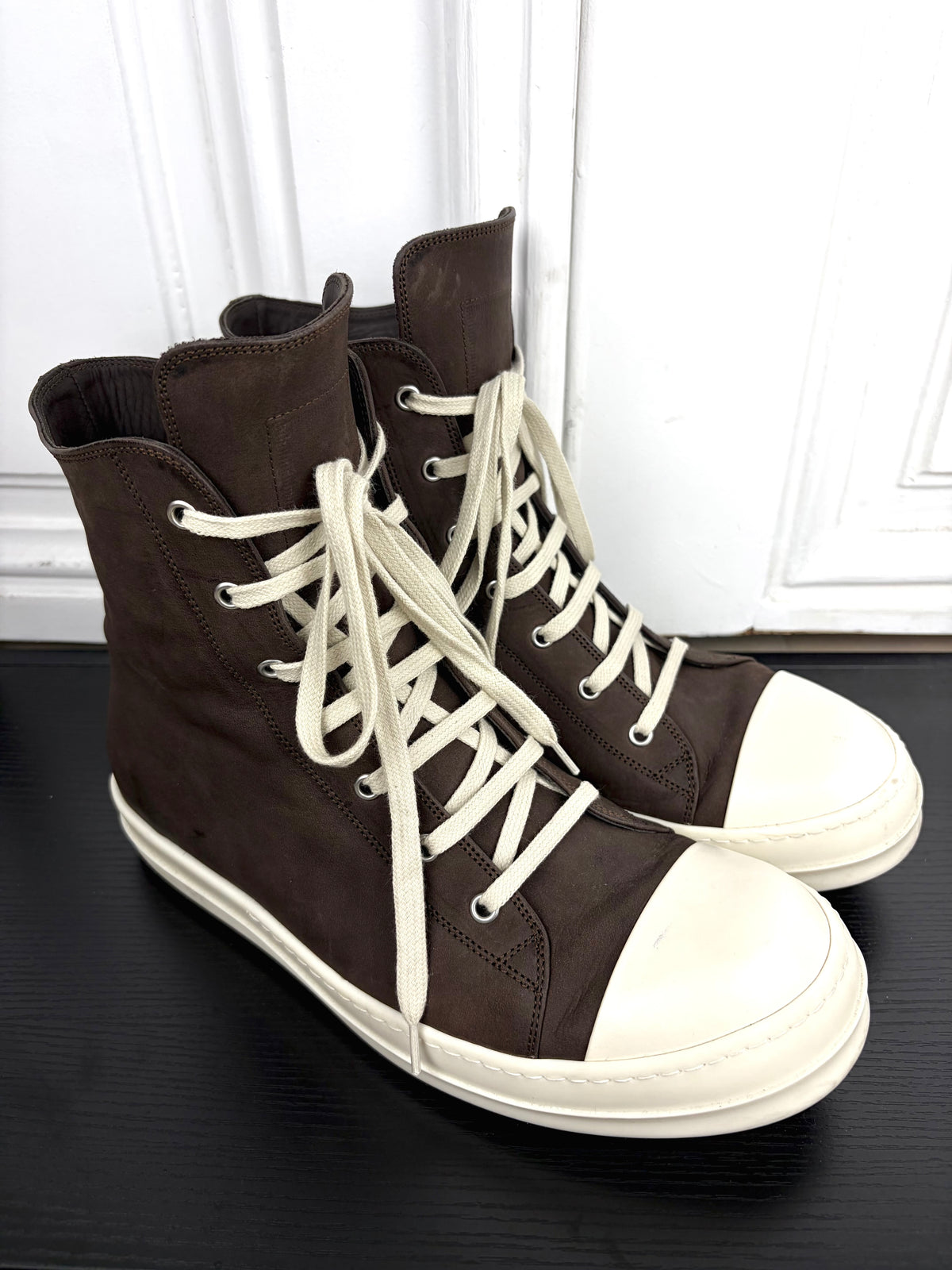 Rick Owens Suede Leather High Top Ramones