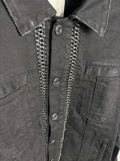 Balmain Denim Chain Biker Jacket