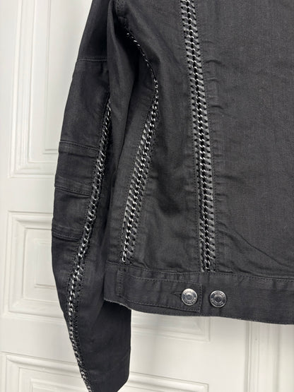Balmain Denim Chain Biker Jacket