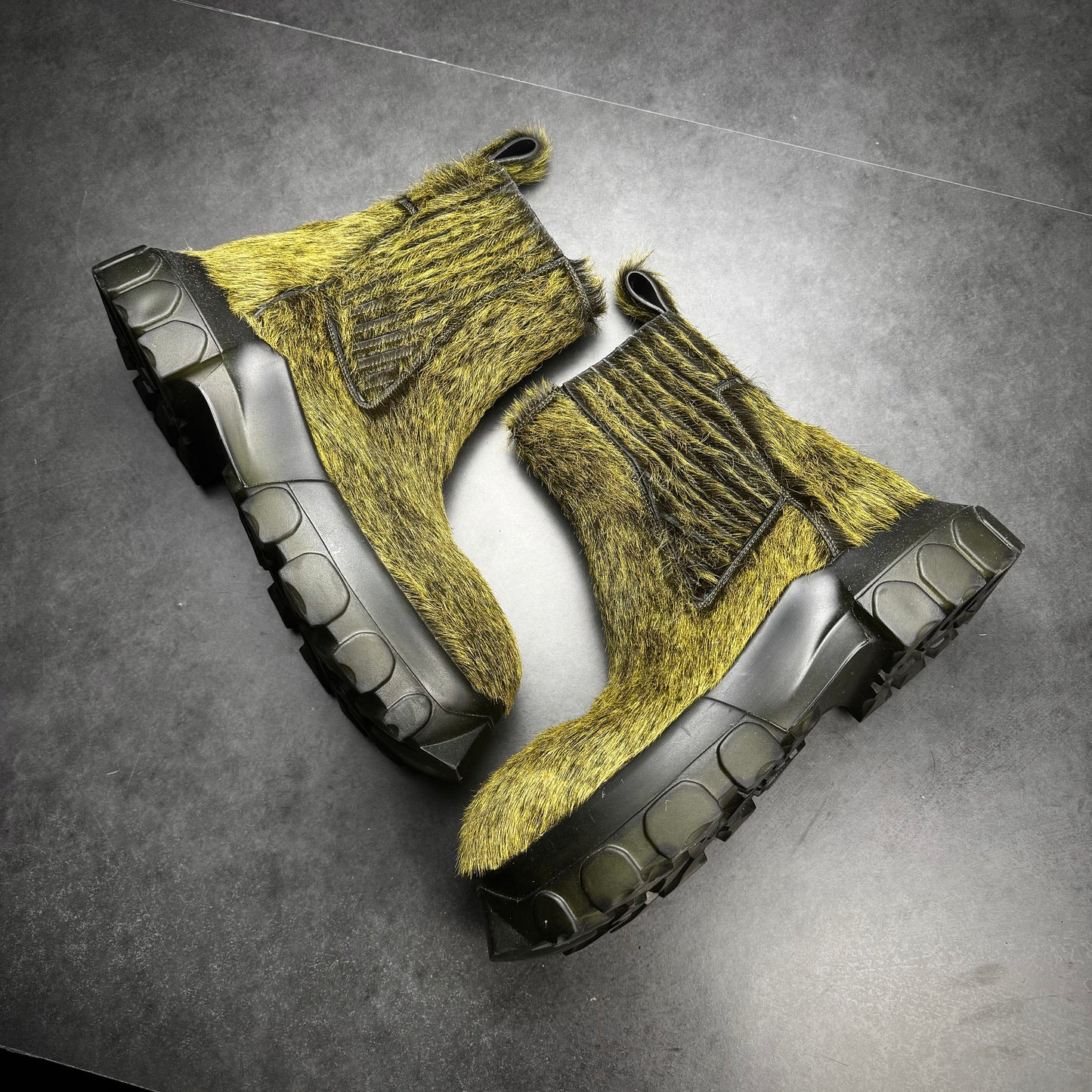 Rick Owens SAMPLE „Grinch“ Beatle Bozo Tractor Boots