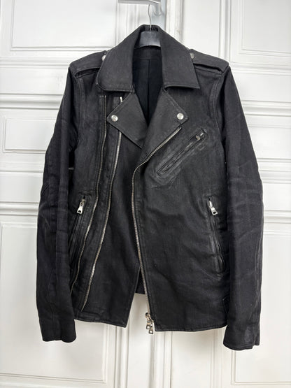Balmain decarnin denim biker jacket