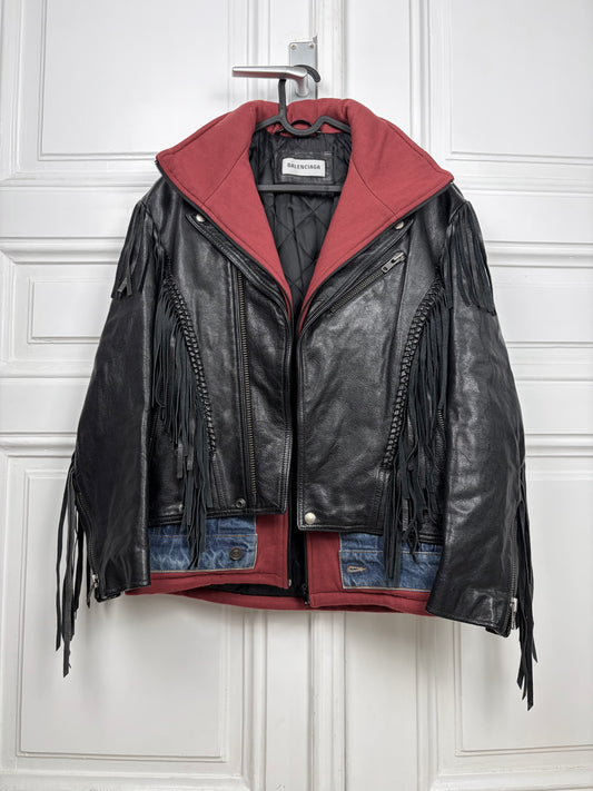 Balenciaga Multilayer Leather Jacket