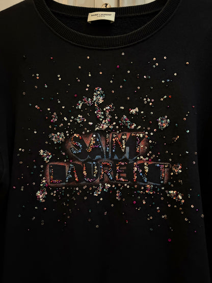 Saint Laurent Glitter Logo Sweater