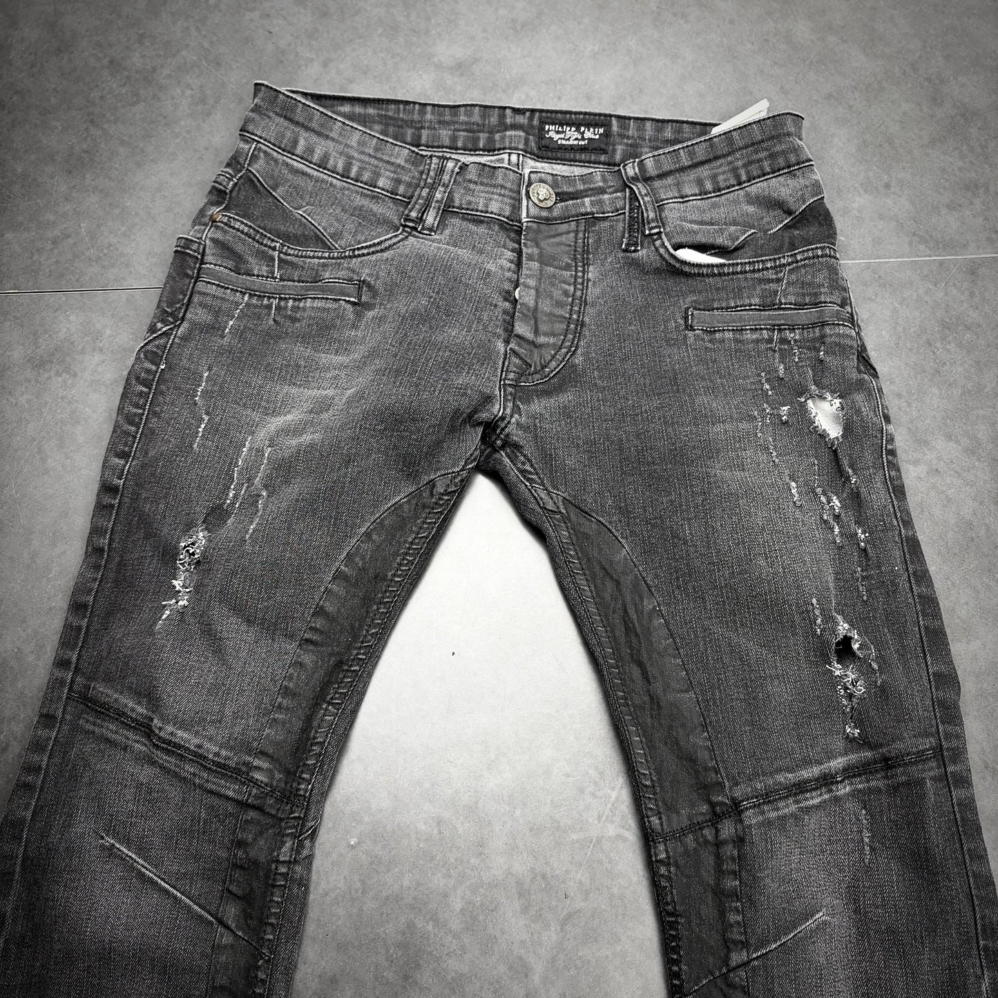 Philipp plein distressed denim
