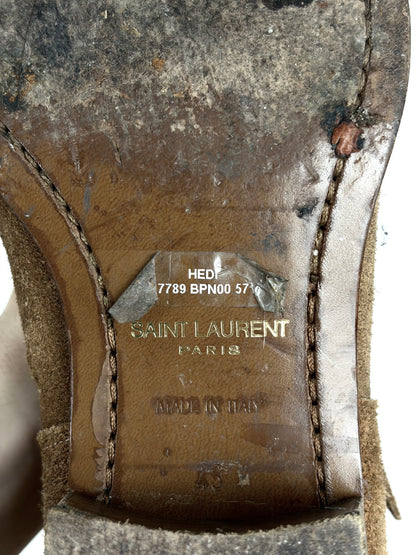Saint Laurent Western Buckle Boots By Hedi Slimane