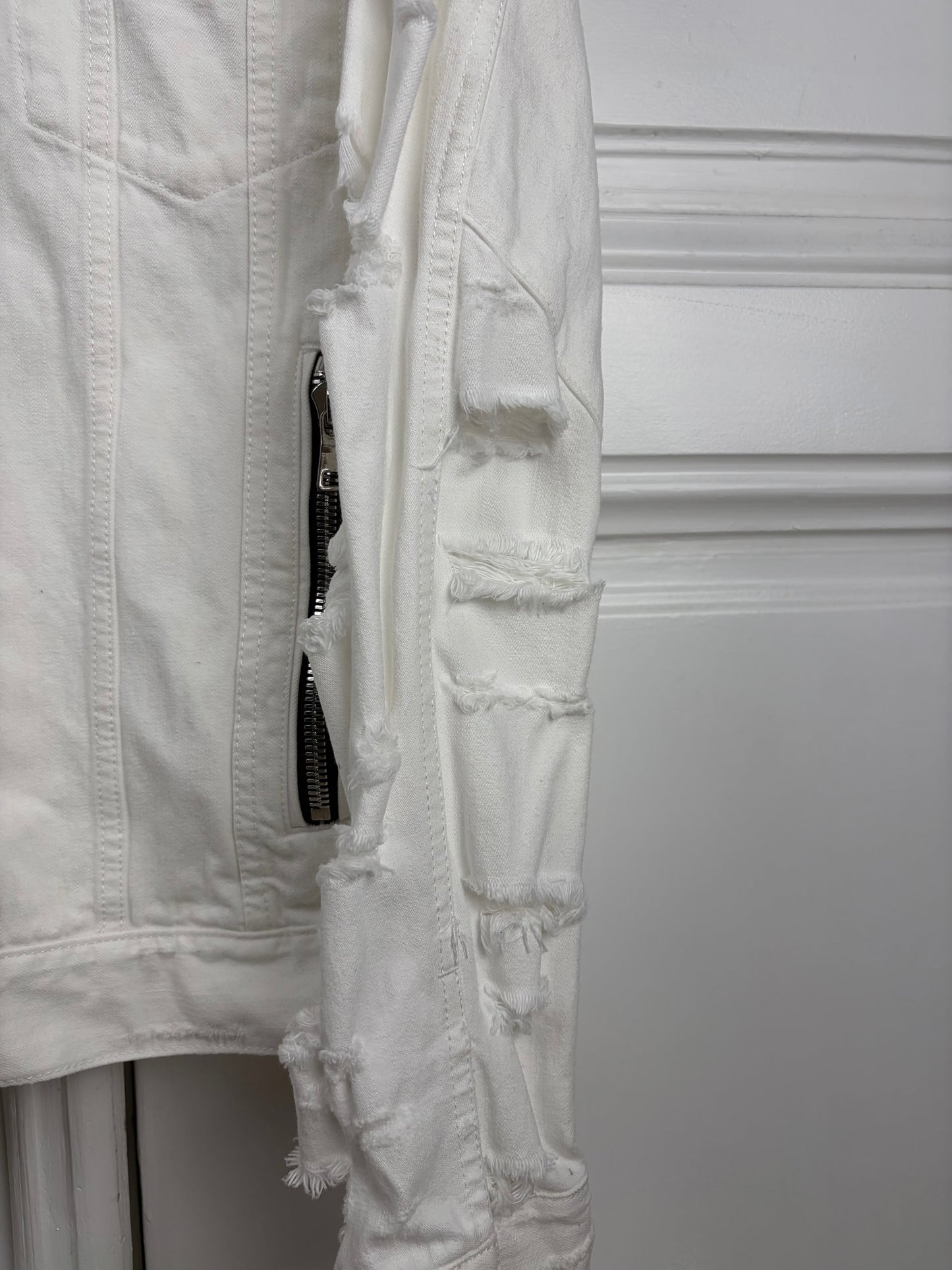 Balmain decarnin era slashed denim jacket