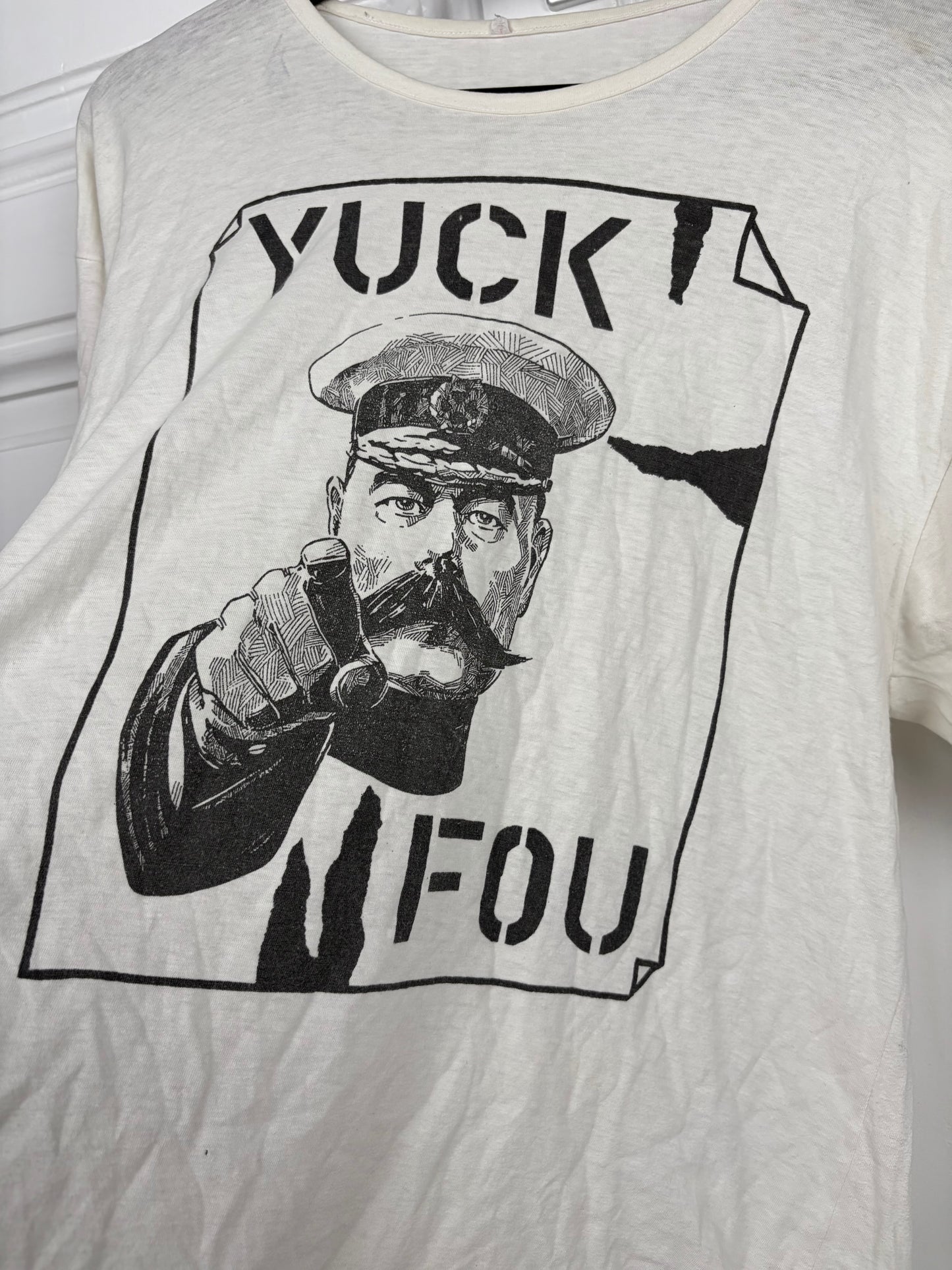 80s Paper Thin Boxy Yuck Fou Army Shirt