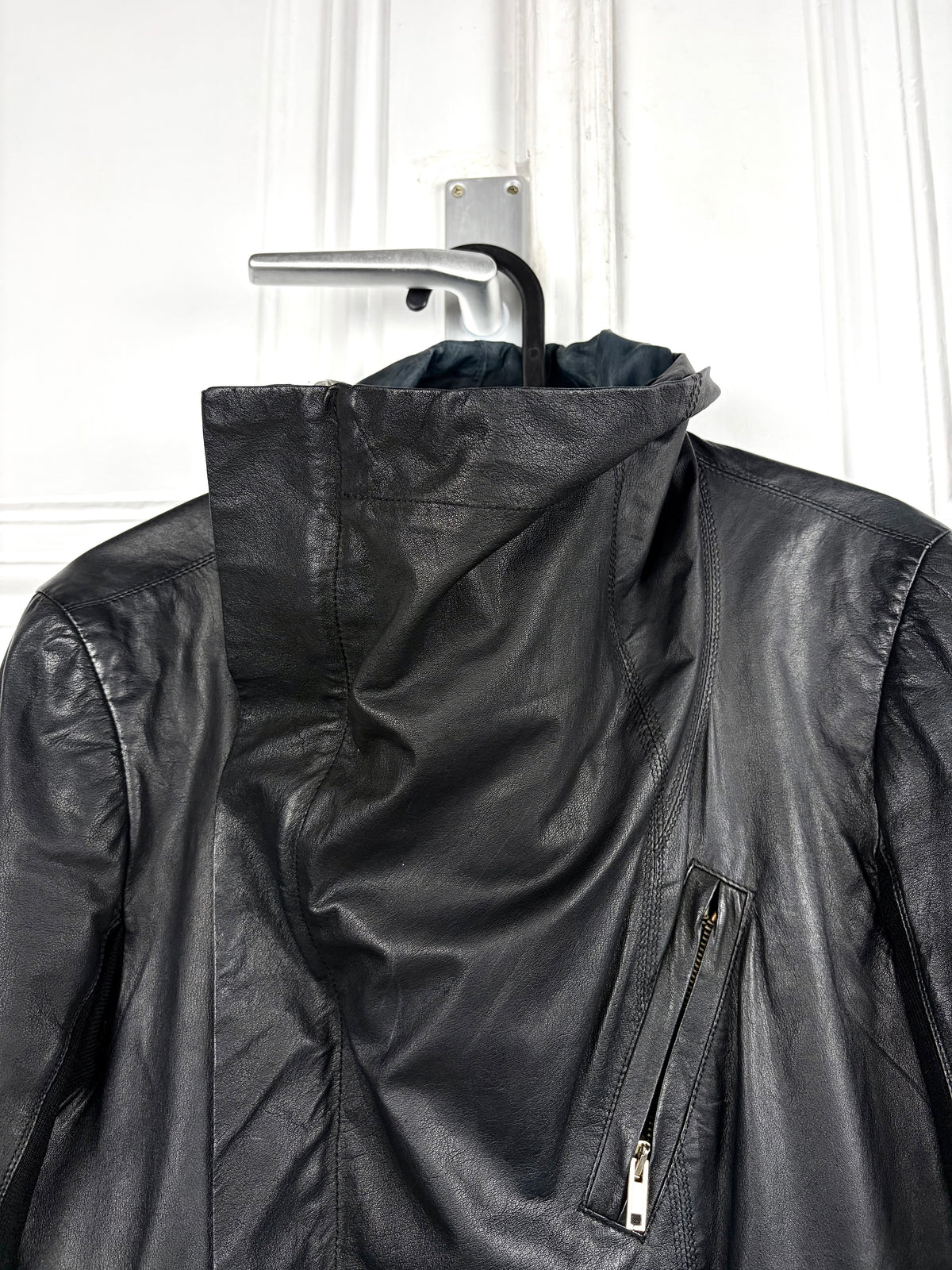 Rick Owens biker leather jacket