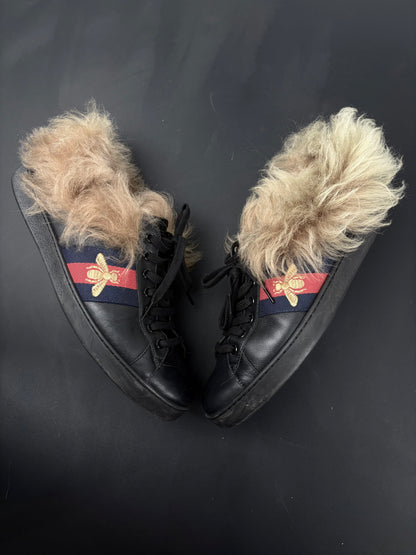 Gucci Fur Ace Sneaker