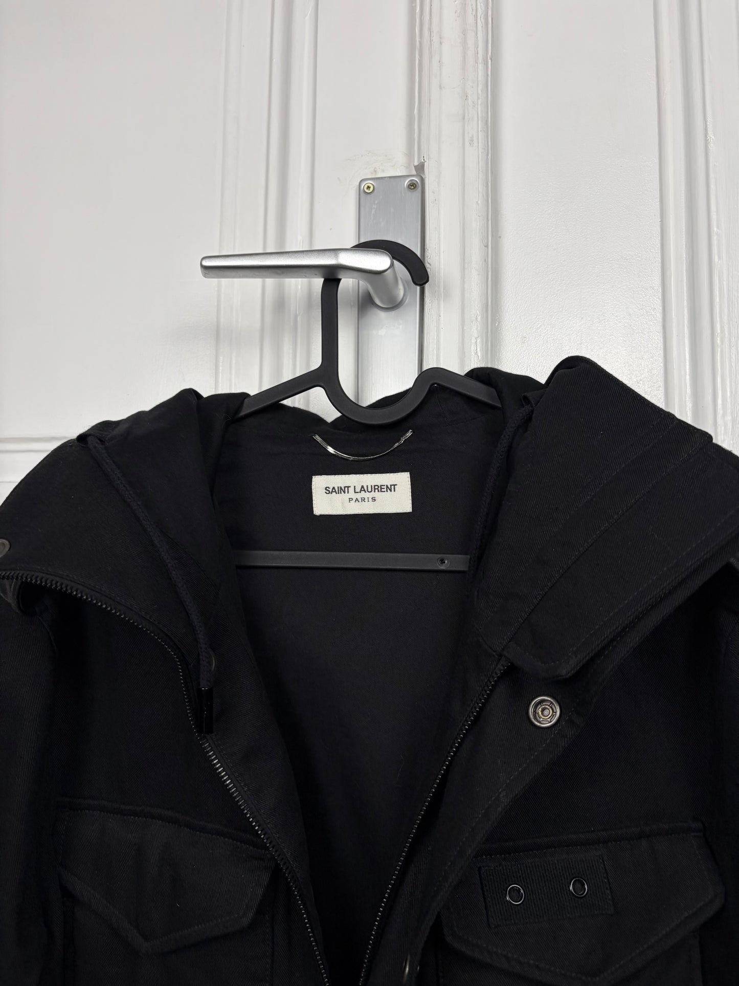 Saint Laurent Cropped Leather Panel Parka(preis)