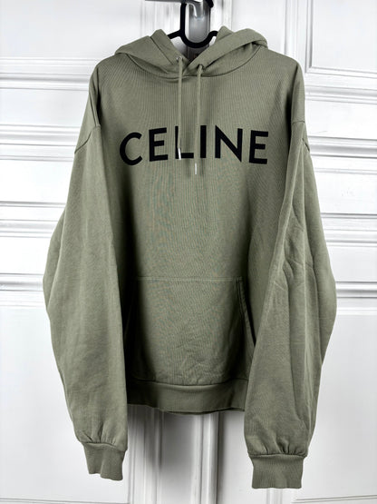 Celine Olive Logo Hoodie