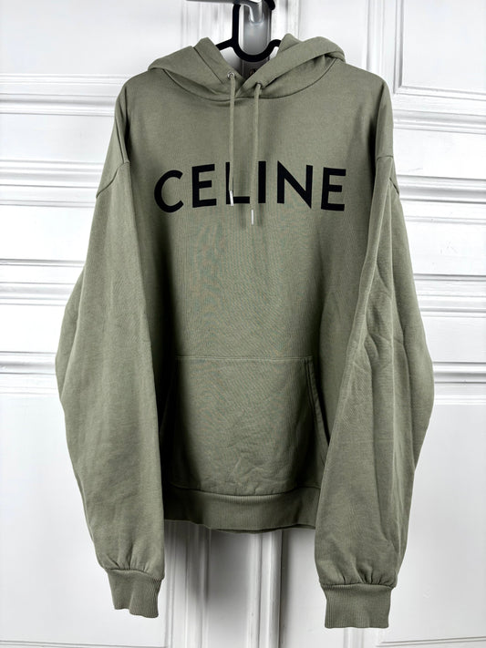 Celine Olive Logo Hoodie