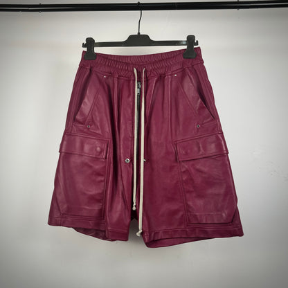 Rick Owens „Cargobela“ SAMPLE Leather Shorts