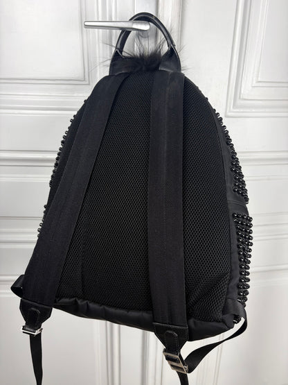 Fendi Studded Fur Monster Backpack