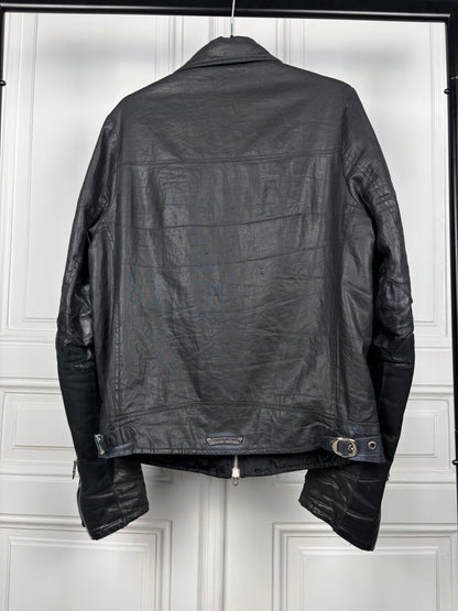 Chrome Hearts Fleur Waxed Carmalita Moto Jacket