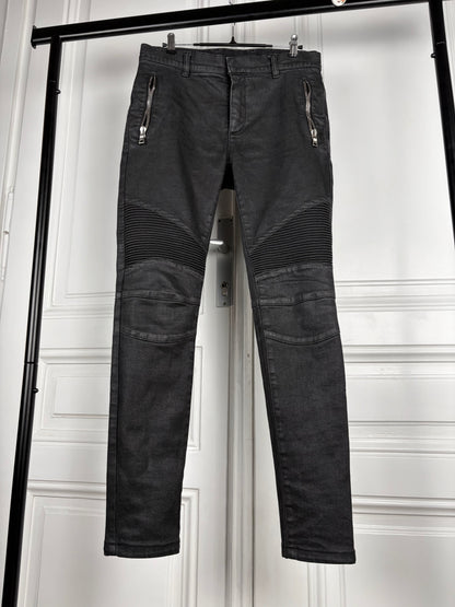 Balmain Waxed Biker Pants
