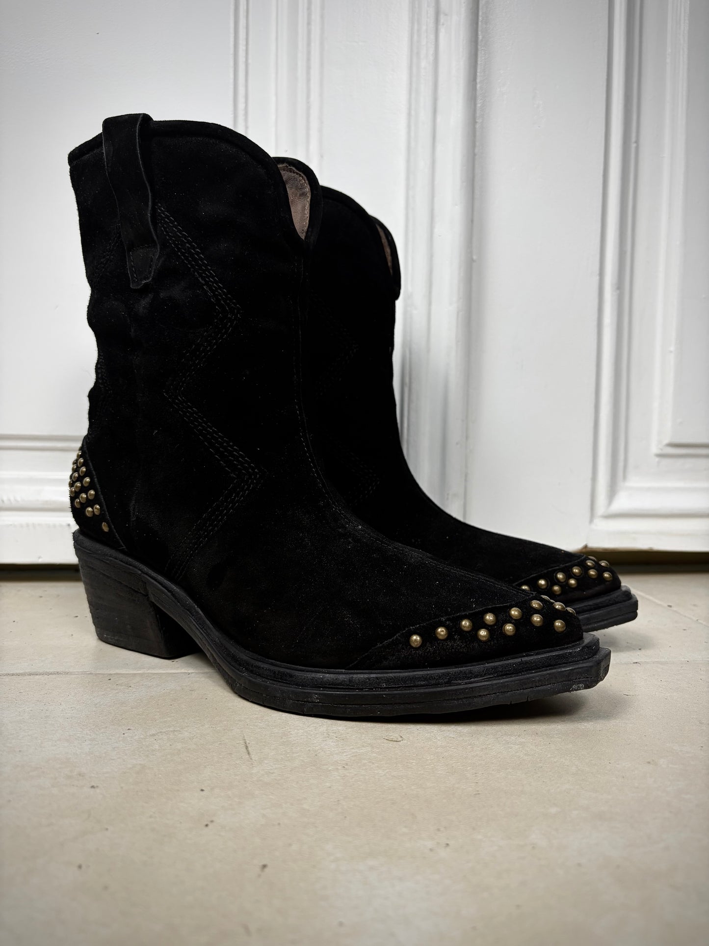 AS98 Suede Cowboy Boots