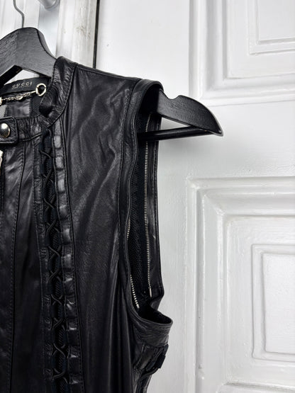 Gucci SS10 Braided leather jacket