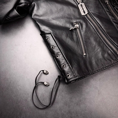 Philipp plein cross razorblade leather jacket