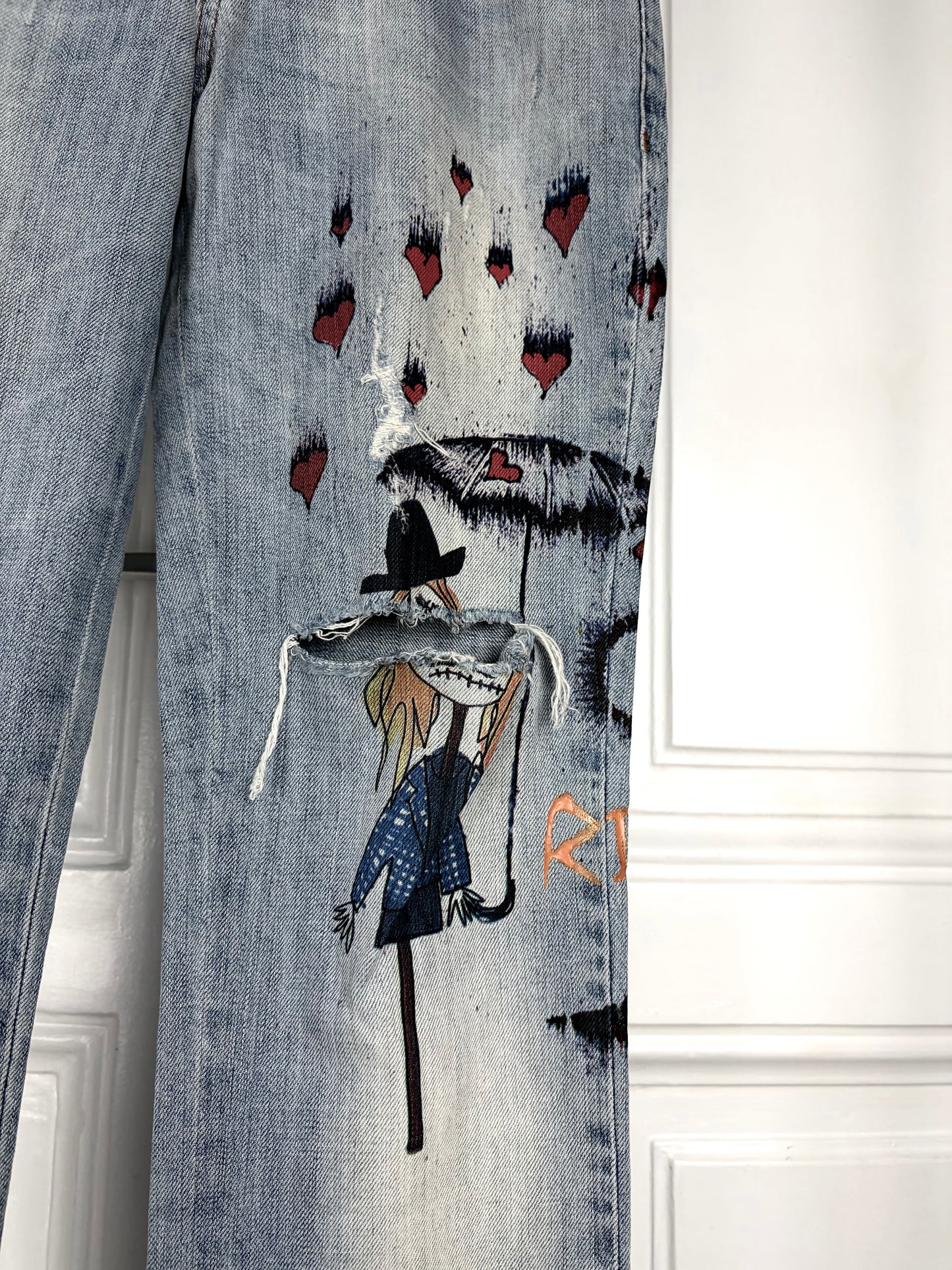 Galliano Distressed Doll Denim