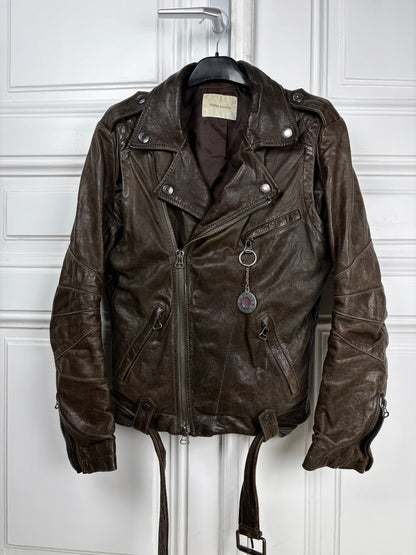 Balmain leather biker pendant jacket