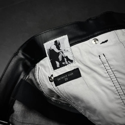 Rick owens „detroit cut“ leather/wax look bolan sample