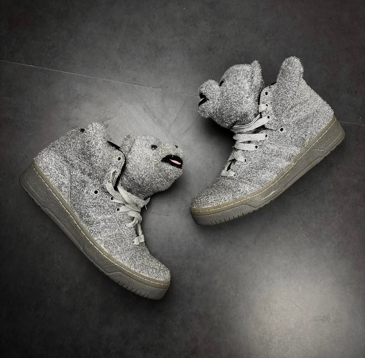 Jeremy Scott x Adidas Silver Bear Sneaker
