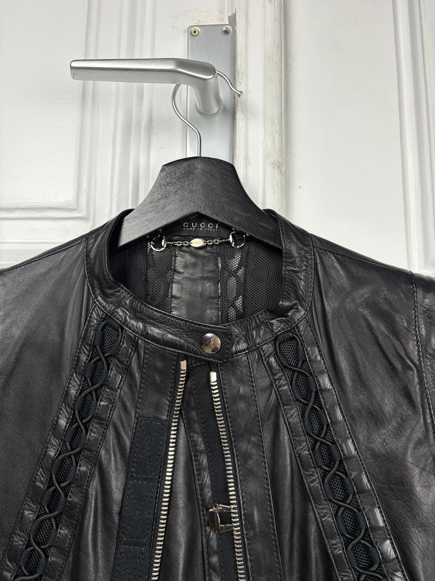 Gucci SS10 Braided leather jacket