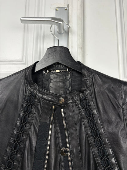 Gucci SS10 Braided leather jacket