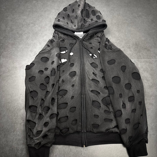 Alexander Digenova Distressed Zip Hoodie
