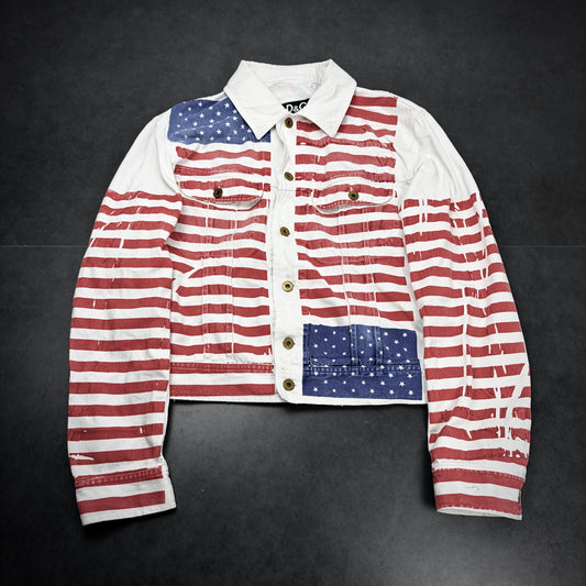 Dolce gabbana america flag denim jacket